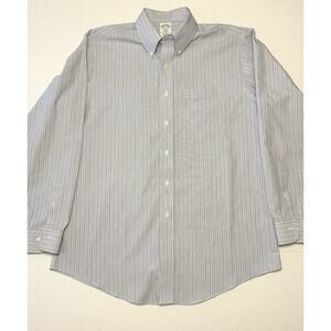 Brooks Brothers 1818 Regent Shirt Mens 16.5 - 4/5 Striped Button Up Long Sleeve